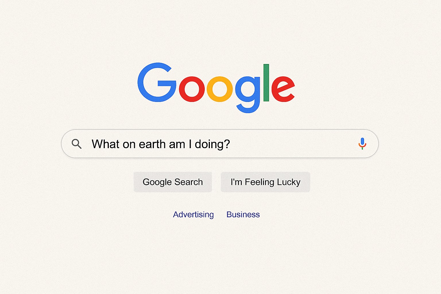 Google search homepage